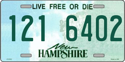 NH license plate 1216402