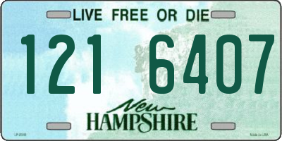 NH license plate 1216407