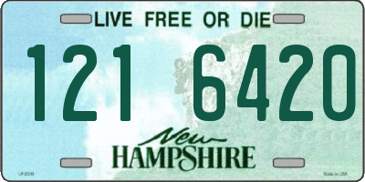 NH license plate 1216420