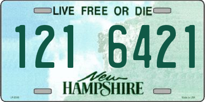 NH license plate 1216421