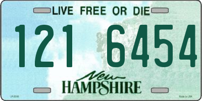NH license plate 1216454