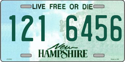 NH license plate 1216456