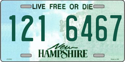 NH license plate 1216467