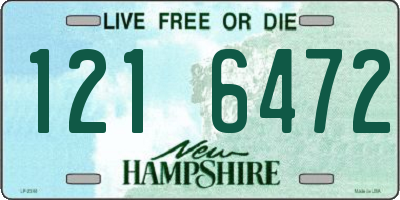 NH license plate 1216472