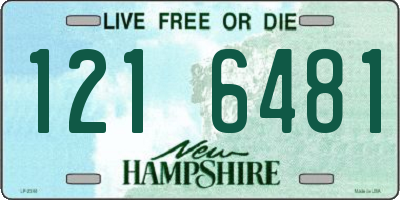 NH license plate 1216481