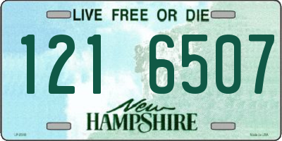NH license plate 1216507