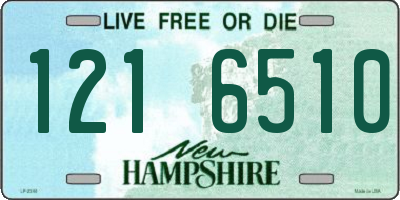 NH license plate 1216510
