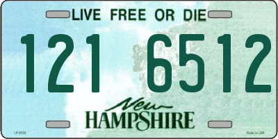 NH license plate 1216512