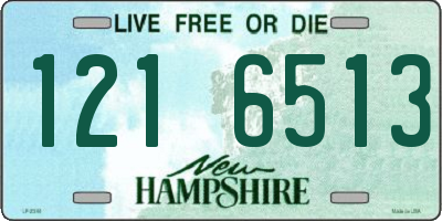 NH license plate 1216513