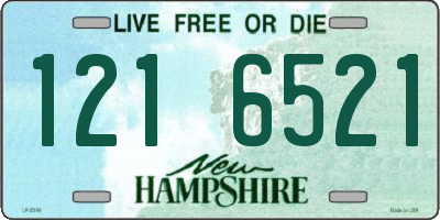NH license plate 1216521