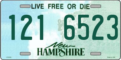 NH license plate 1216523