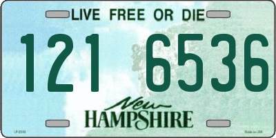 NH license plate 1216536
