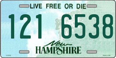 NH license plate 1216538