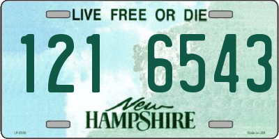 NH license plate 1216543