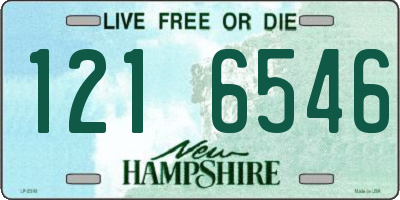 NH license plate 1216546