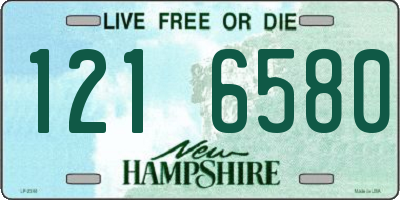 NH license plate 1216580