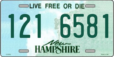 NH license plate 1216581