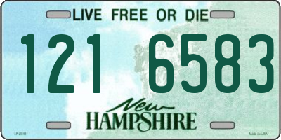 NH license plate 1216583