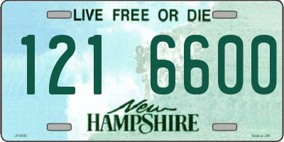 NH license plate 1216600