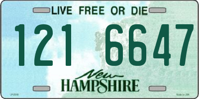 NH license plate 1216647