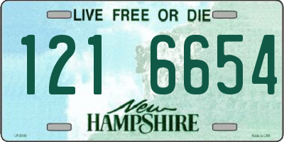 NH license plate 1216654