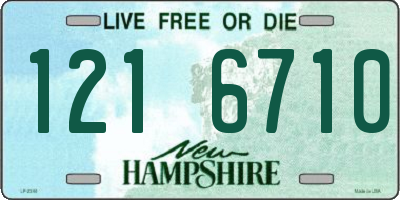 NH license plate 1216710