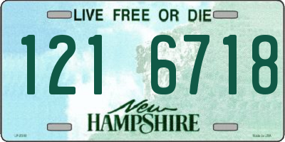 NH license plate 1216718