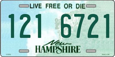 NH license plate 1216721