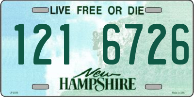 NH license plate 1216726