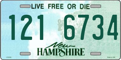 NH license plate 1216734