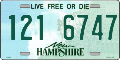 NH license plate 1216747