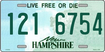 NH license plate 1216754