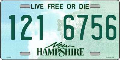 NH license plate 1216756