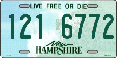 NH license plate 1216772