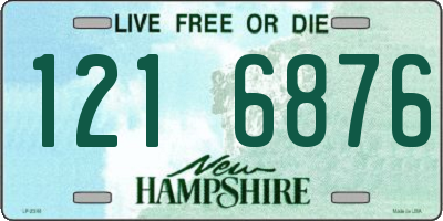 NH license plate 1216876