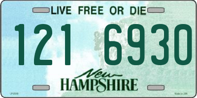 NH license plate 1216930