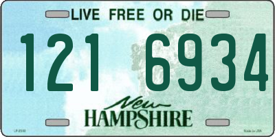 NH license plate 1216934