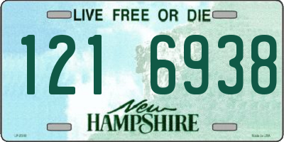 NH license plate 1216938
