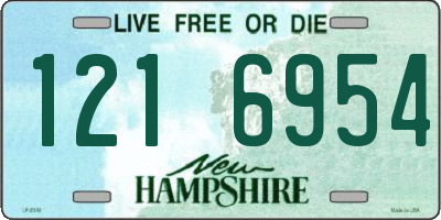 NH license plate 1216954