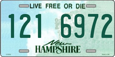 NH license plate 1216972