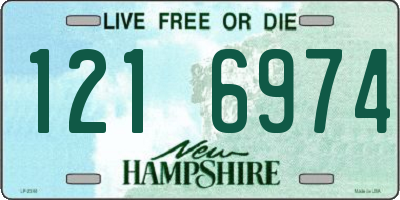 NH license plate 1216974