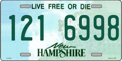 NH license plate 1216998