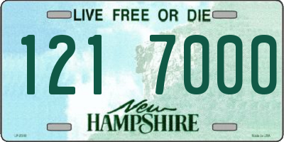 NH license plate 1217000