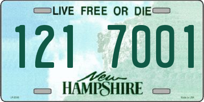 NH license plate 1217001