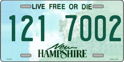 NH license plate 1217002