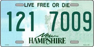 NH license plate 1217009