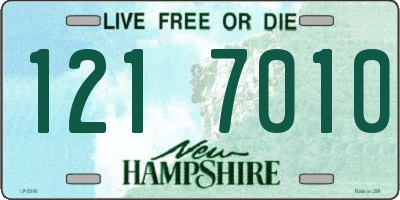 NH license plate 1217010