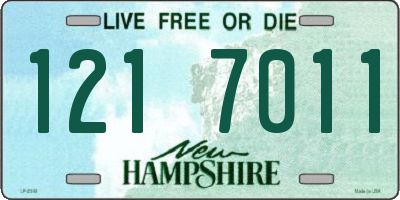 NH license plate 1217011