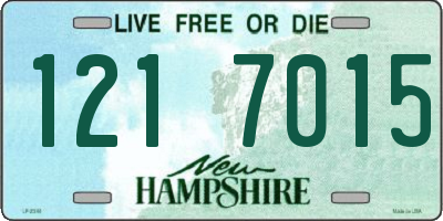 NH license plate 1217015