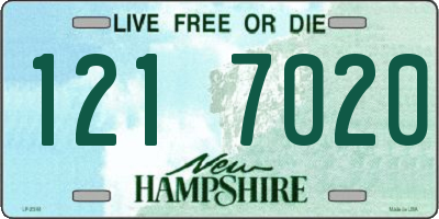 NH license plate 1217020
